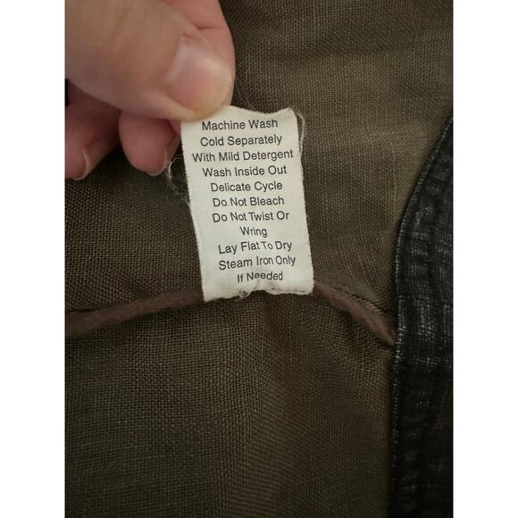 Cabi | Women's Coated Linen Moto Jacket Dark Brown | Size Medium - Picture 14 of 16